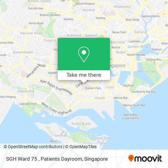 SGH Ward 75 , Patients Dayroom map