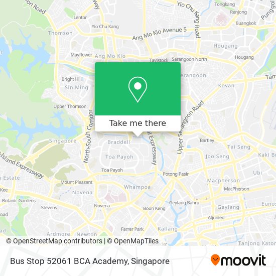 Bus Stop 52061 BCA Academy map