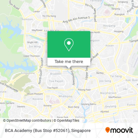 BCA Academy (Bus Stop #52061) map