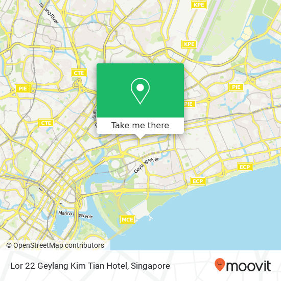 Lor 22 Geylang Kim Tian Hotel map