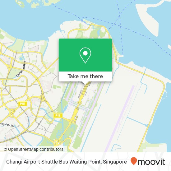 Changi Airport Shuttle Bus Waiting Point地图