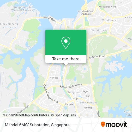 Mandai 66kV Substation map