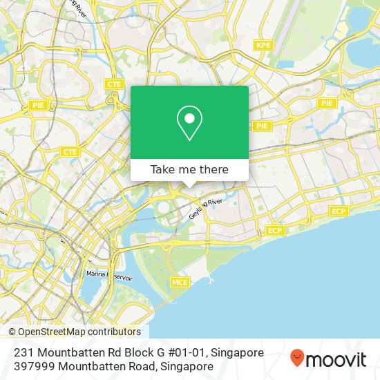 231 Mountbatten Rd Block G #01-01, Singapore 397999 Mountbatten Road地图