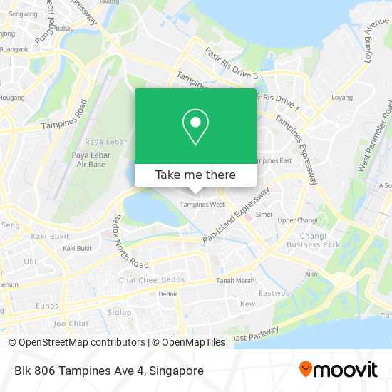 Blk 806 Tampines Ave 4 map