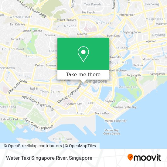 Water Taxi Singapore River map