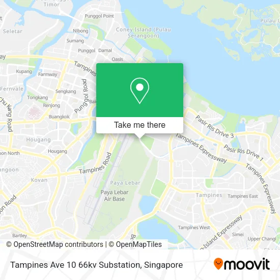 Tampines Ave 10 66kv Substation map