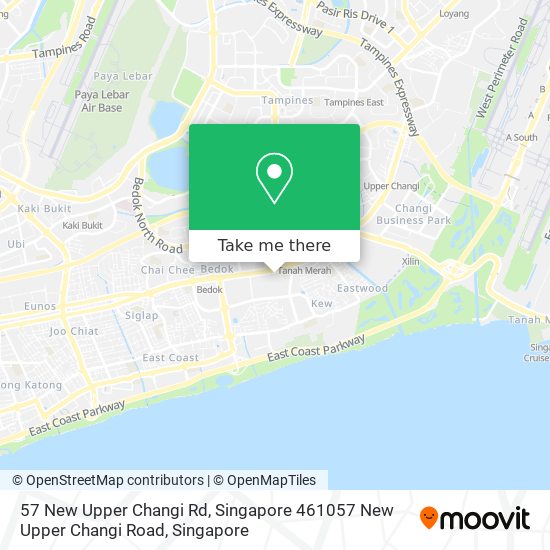 57 New Upper Changi Rd, Singapore 461057 New Upper Changi Road地图
