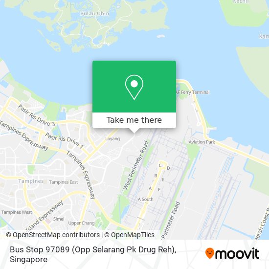 Bus Stop 97089 (Opp Selarang Pk Drug Reh) map