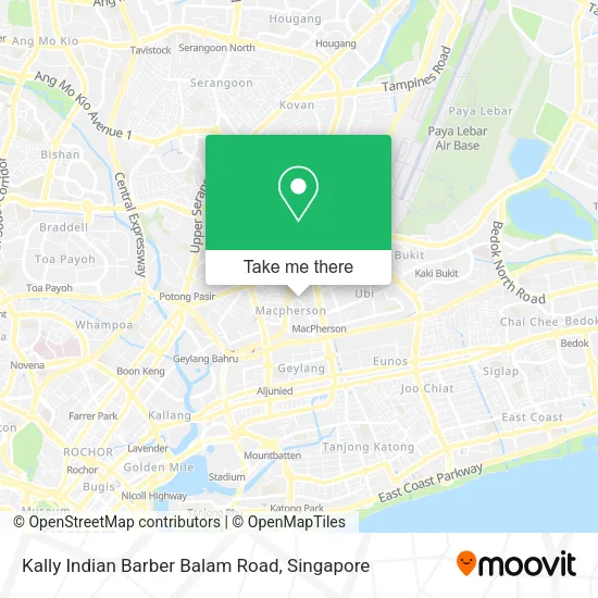 Kally Indian Barber Balam Road map