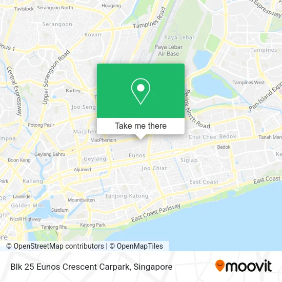 Blk 25 Eunos Crescent Carpark map