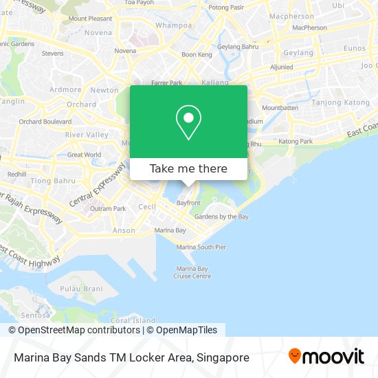 Marina Bay Sands TM Locker Area map