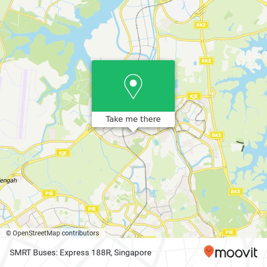 SMRT Buses: Express 188R map
