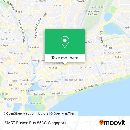 SMRT Buses: Bus 853C地图