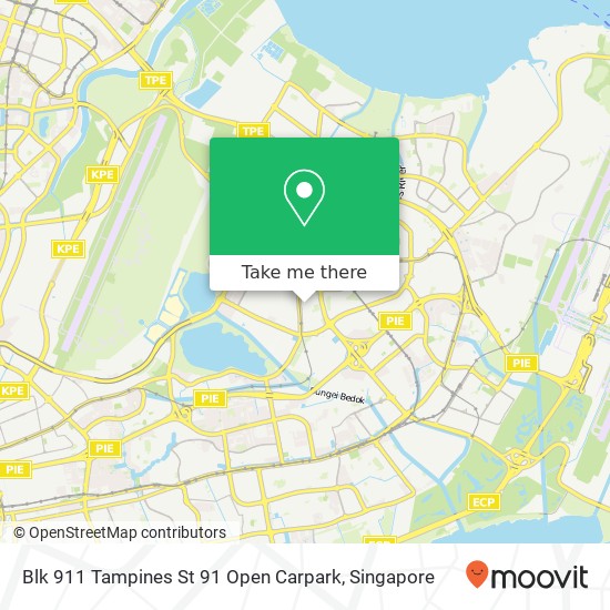 Blk 911 Tampines St 91 Open Carpark地图