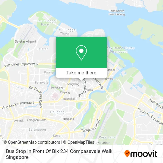 Bus Stop In Front Of Blk 234 Compassvale Walk map