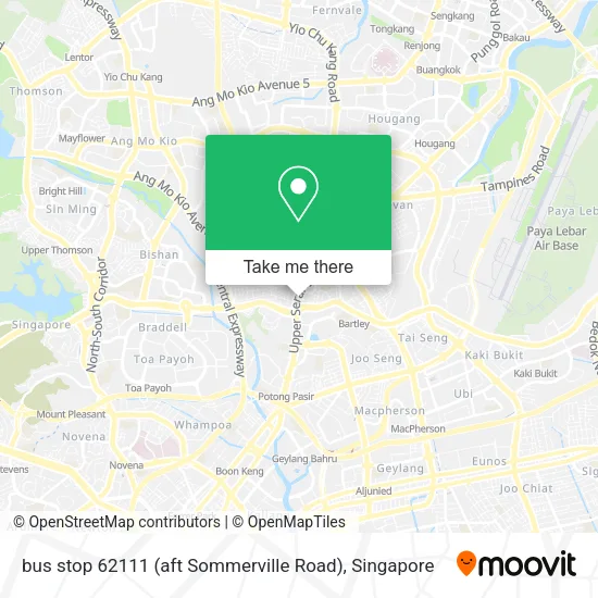 bus stop 62111 (aft Sommerville Road) map