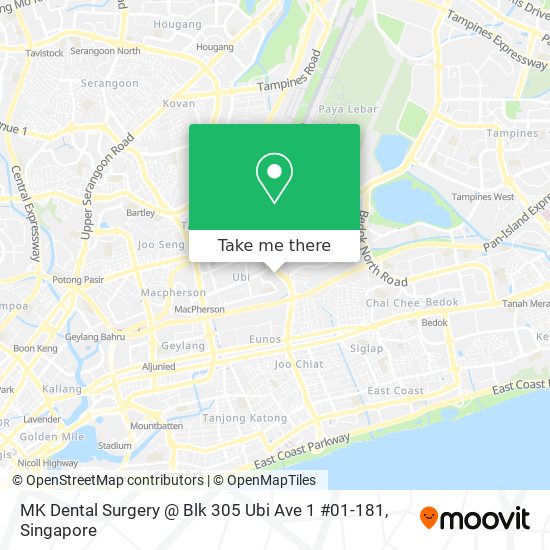MK Dental Surgery @ Blk 305 Ubi Ave 1 #01-181地图