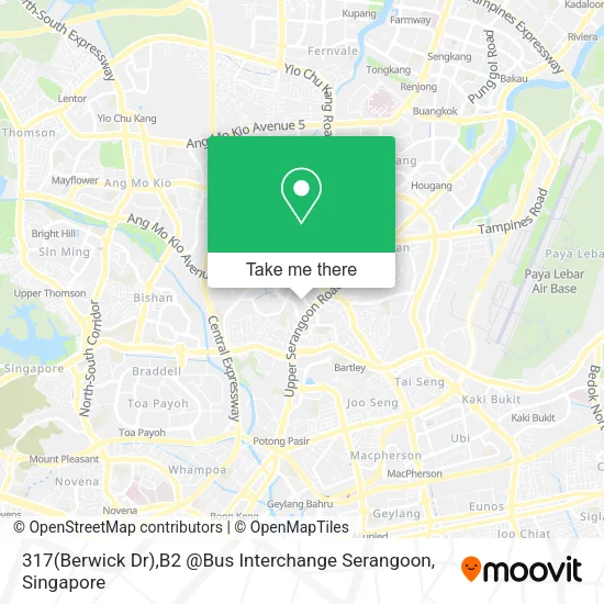 317(Berwick Dr),B2 @Bus Interchange Serangoon map