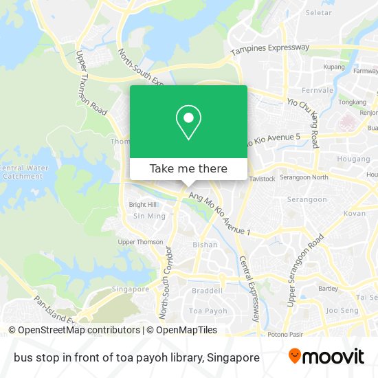 bus stop in front of toa payoh library map