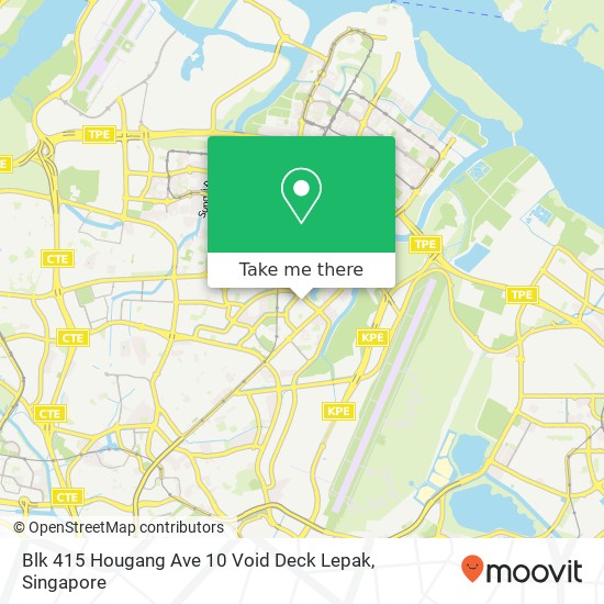Blk 415 Hougang Ave 10 Void Deck Lepak地图