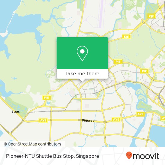 Pioneer-NTU Shuttle Bus Stop地图