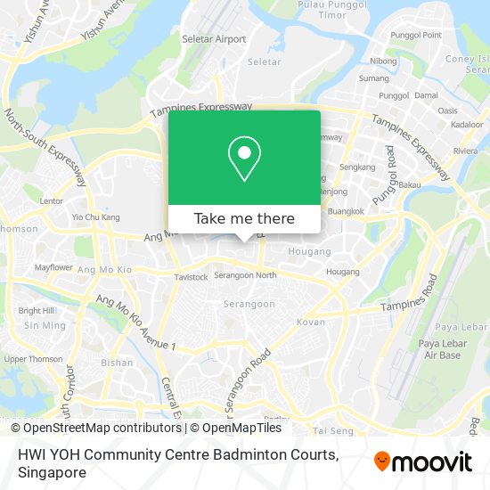 HWI  YOH Community Centre Badminton Courts地图