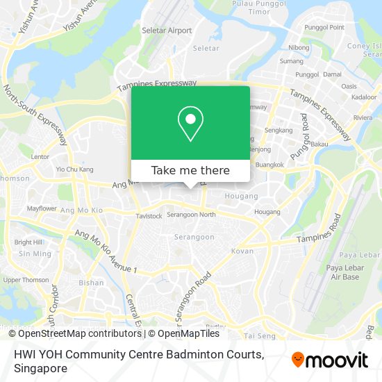 HWI  YOH Community Centre Badminton Courts map