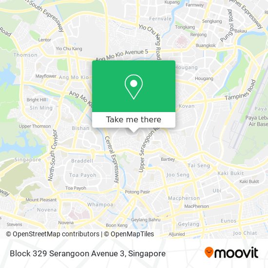 Block 329 Serangoon Avenue 3地图