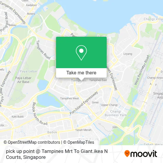 How to Get to pick up point @ Tampines Mrt To Giant.ikea N Courts in ...