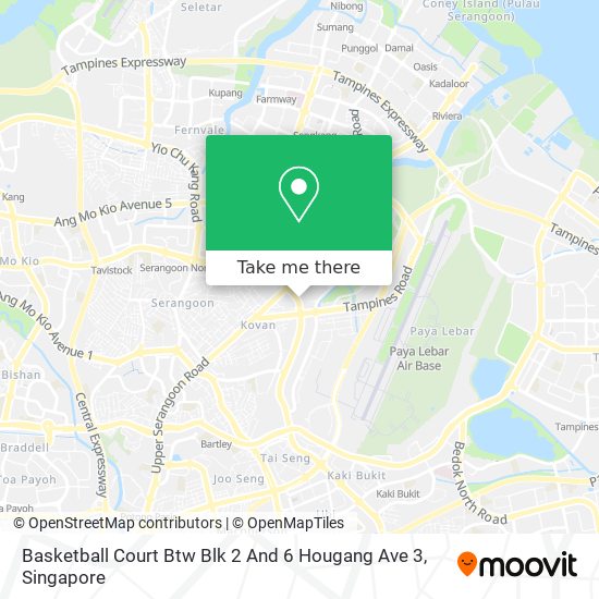 Basketball Court Btw Blk 2 And 6 Hougang Ave 3地图