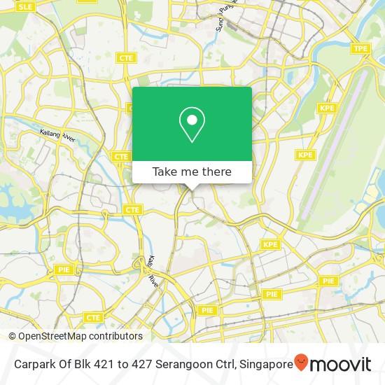 Carpark Of Blk 421 to 427 Serangoon Ctrl map