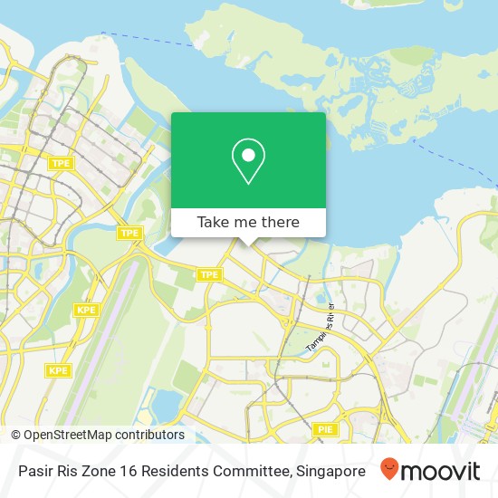 Pasir Ris Zone 16 Residents Committee map