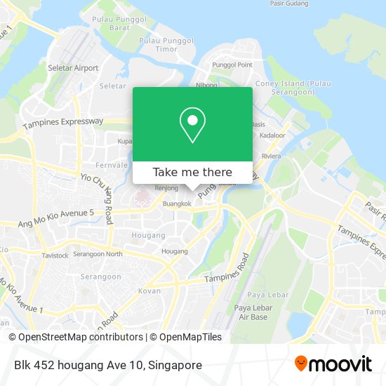 Blk 452 hougang Ave 10地图