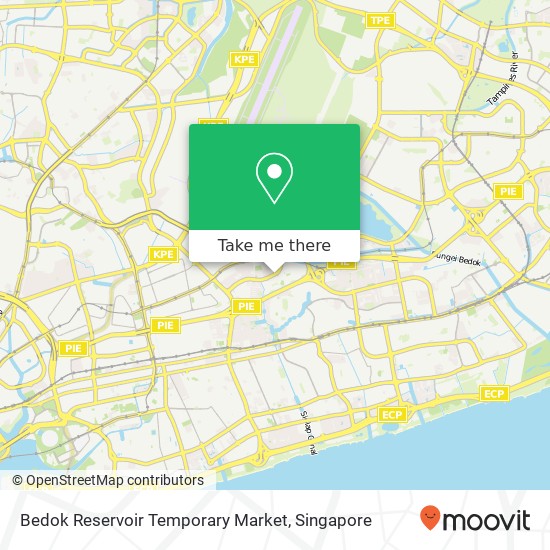 Bedok Reservoir Temporary Market map