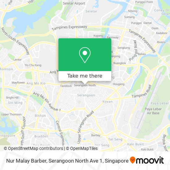 Nur Malay Barber, Serangoon North Ave 1 map
