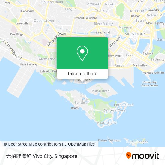 无招牌海鲜 Vivo City map