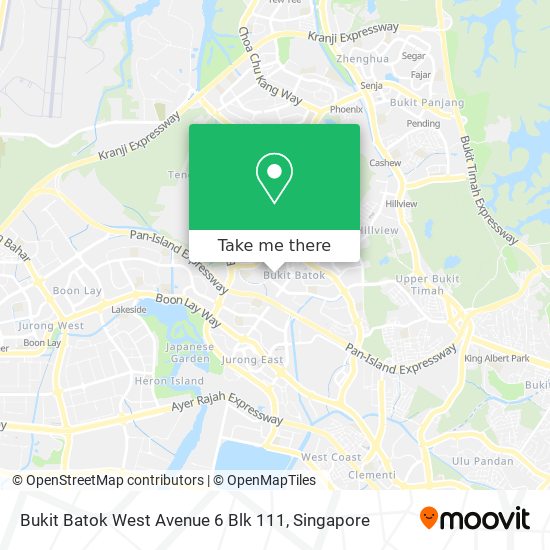 Bukit Batok West Avenue 6 Blk 111 map