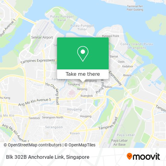 Blk 302B Anchorvale Link map