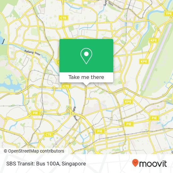 SBS Transit: Bus 100A map