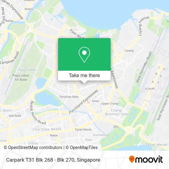 Carpark T31 Blk 268 - Blk 270 map