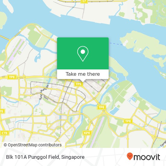 Blk 101A Punggol Field map