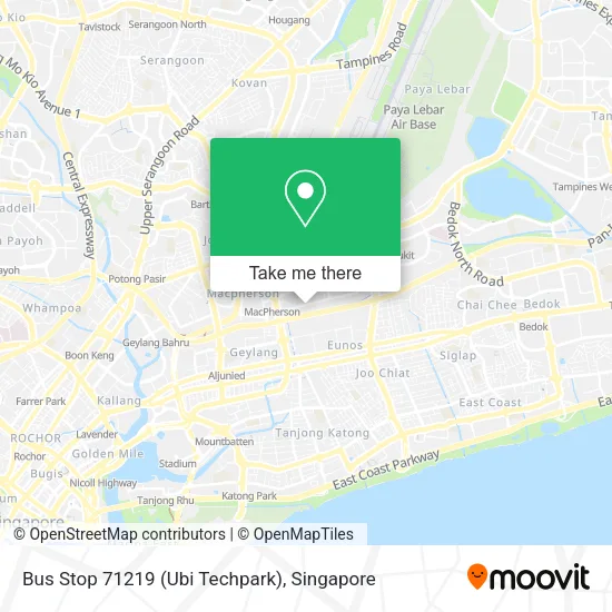 Bus Stop 71219 (Ubi Techpark) map