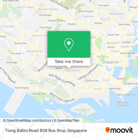 Tiong Bahru Road B08 Bus Stop map