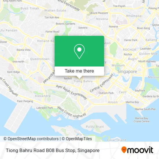 Tiong Bahru Road B08 Bus Stop地图