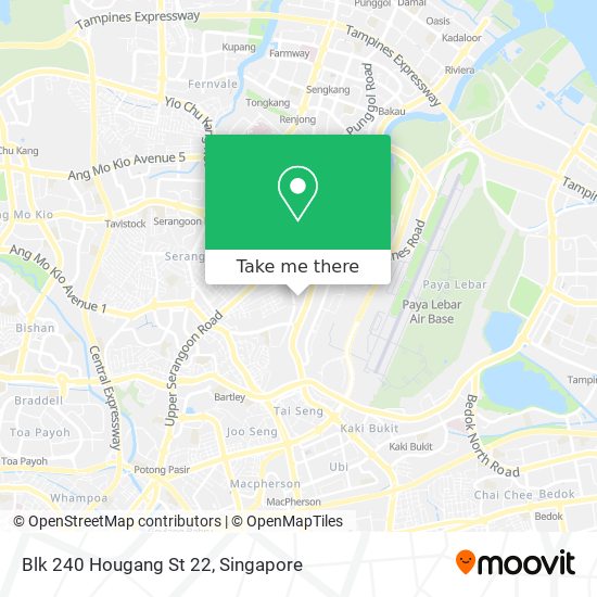 Blk 240 Hougang St 22地图