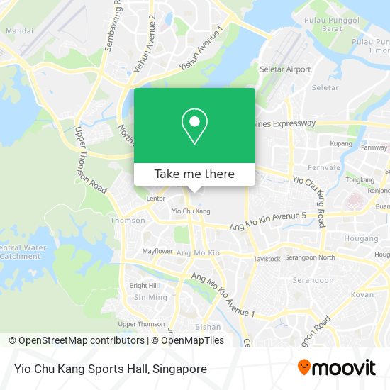Yio Chu Kang Sports Hall map