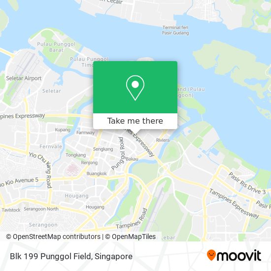 Blk 199 Punggol Field地图