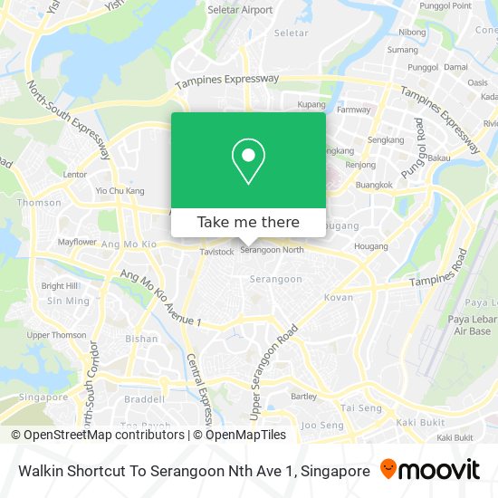 Walkin Shortcut To Serangoon Nth Ave 1地图