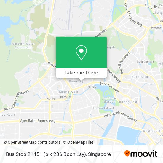 Bus Stop 21451 (blk 206 Boon Lay)地图