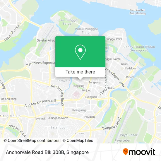 Anchorvale Road Blk 308B地图